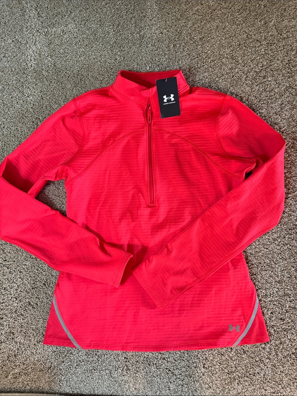 Under Armour Hot Pink Quarter-Zip Performance Top Cold Gear for running